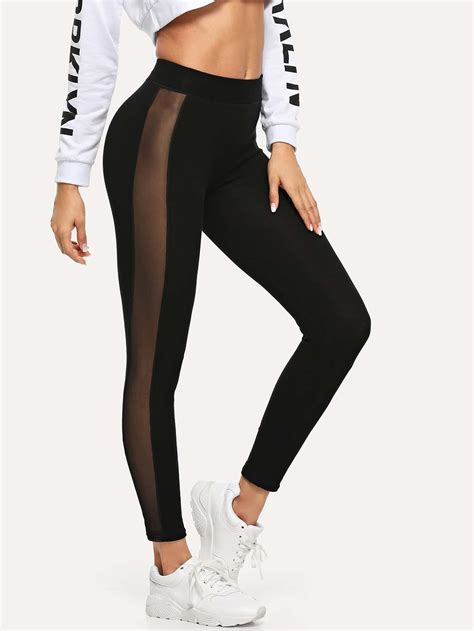 mesh transparent leggings|leggings with mesh and pockets.